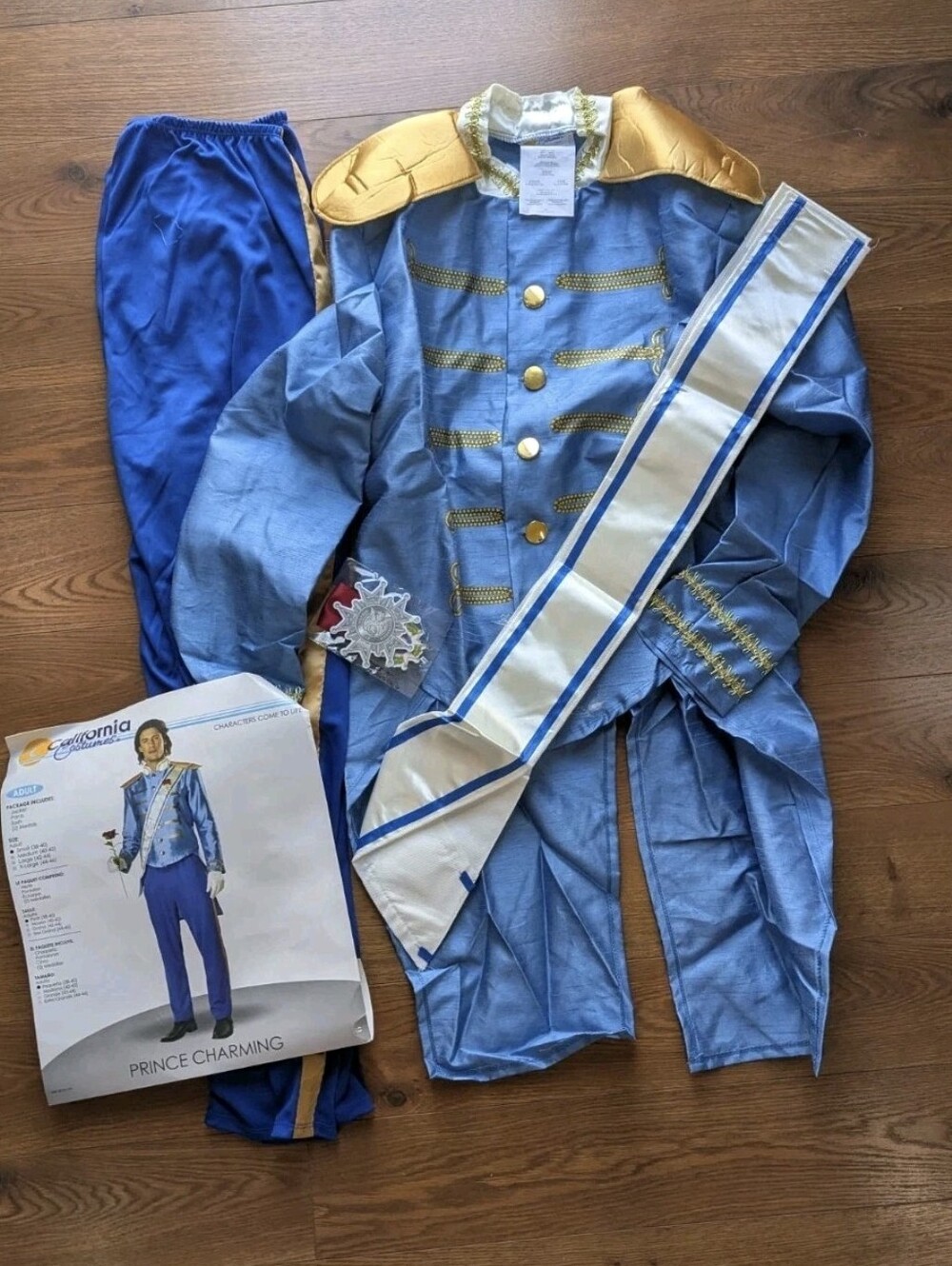 California Costumes Prince Charming Full Costume Mens Small Brand New